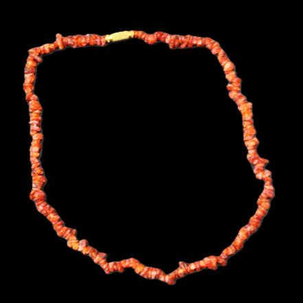 Carnelian Agate crystal chip necklace 420mm 15g in sunlight - Rocks and Things Store