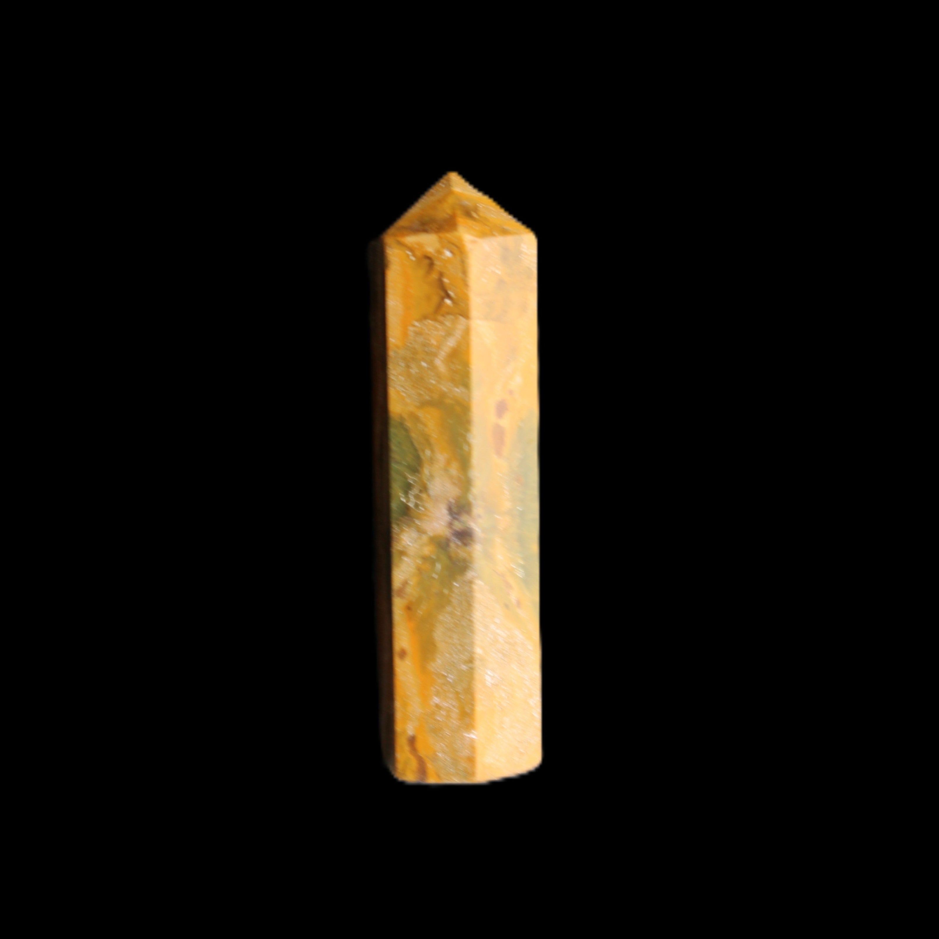 Yellow Jasper small wand 38mm 7.6g in sunlight - Rocks and Things Store