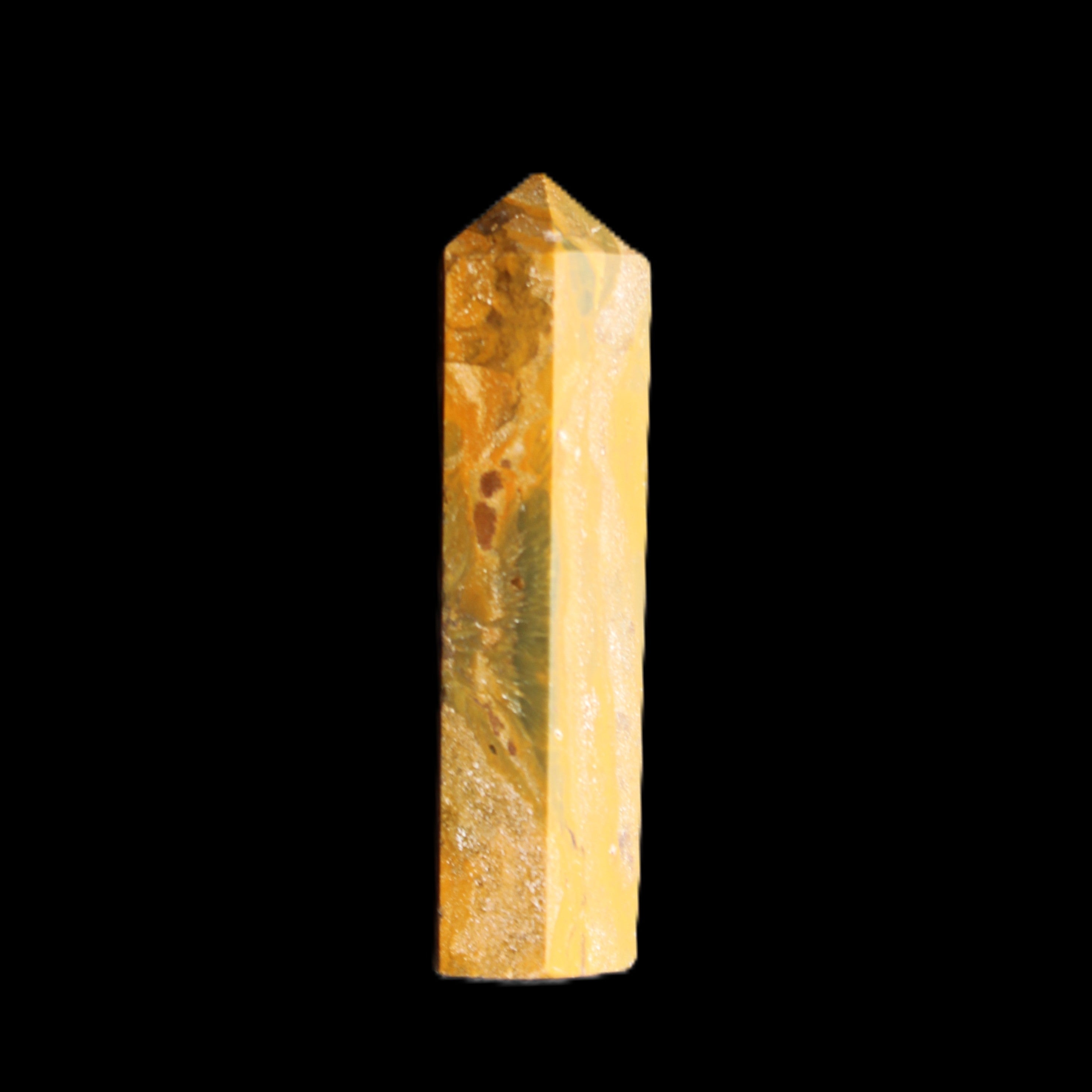 Yellow Jasper small wand 38mm 7.6g in sunlight - Rocks and Things Store