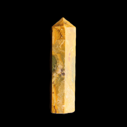 Yellow Jasper small wand 38mm 7.6g in sunlight - Rocks and Things Store
