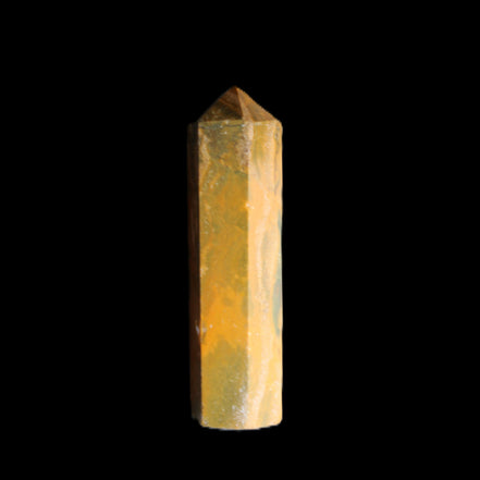 Yellow Jasper small wand 38mm 7.6g in sunlight - Rocks and Things Store