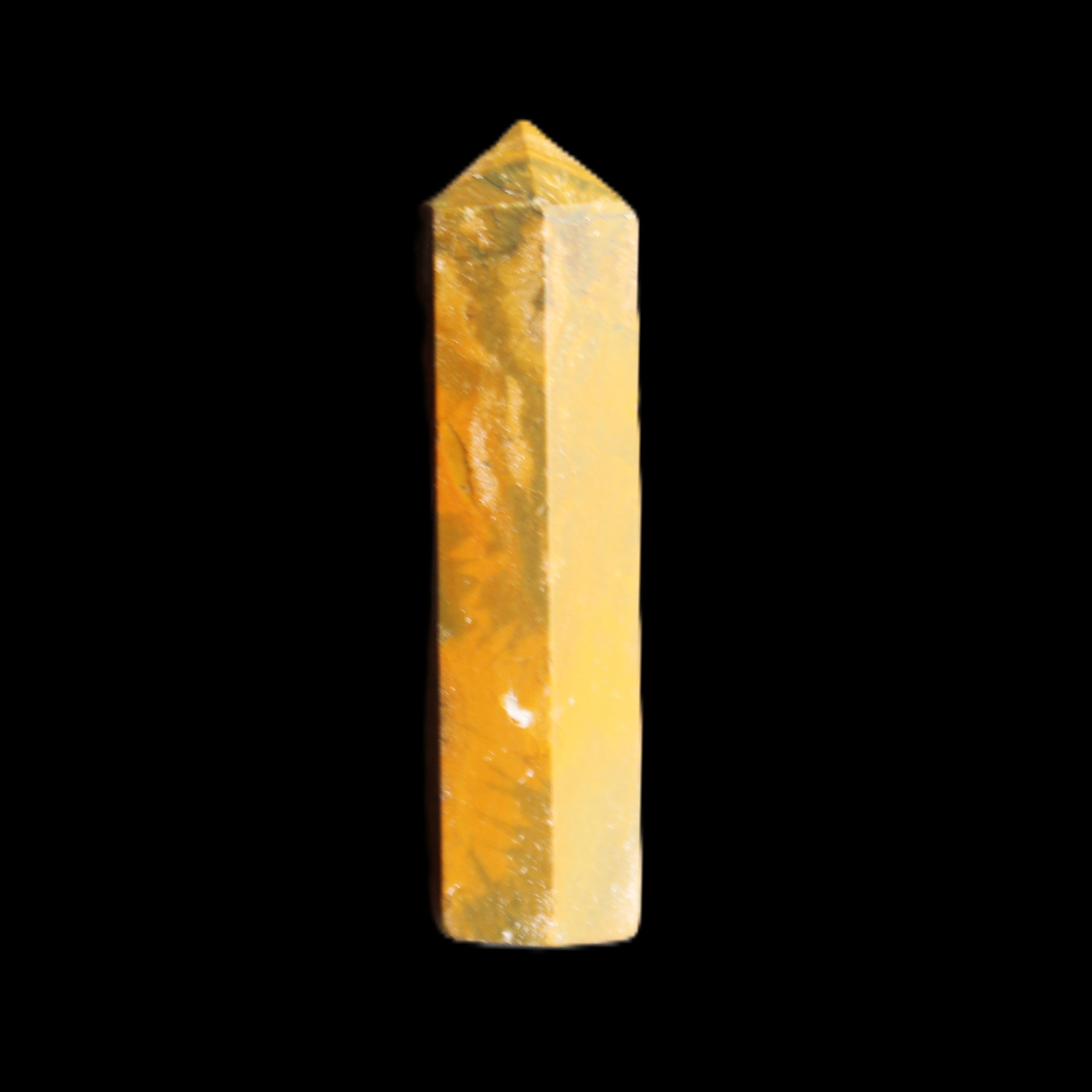 Yellow Jasper small wand 38mm 7.6g in sunlight - Rocks and Things Store