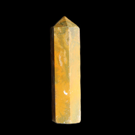 Yellow Jasper small wand 38mm 7.6g in sunlight - Rocks and Things Store