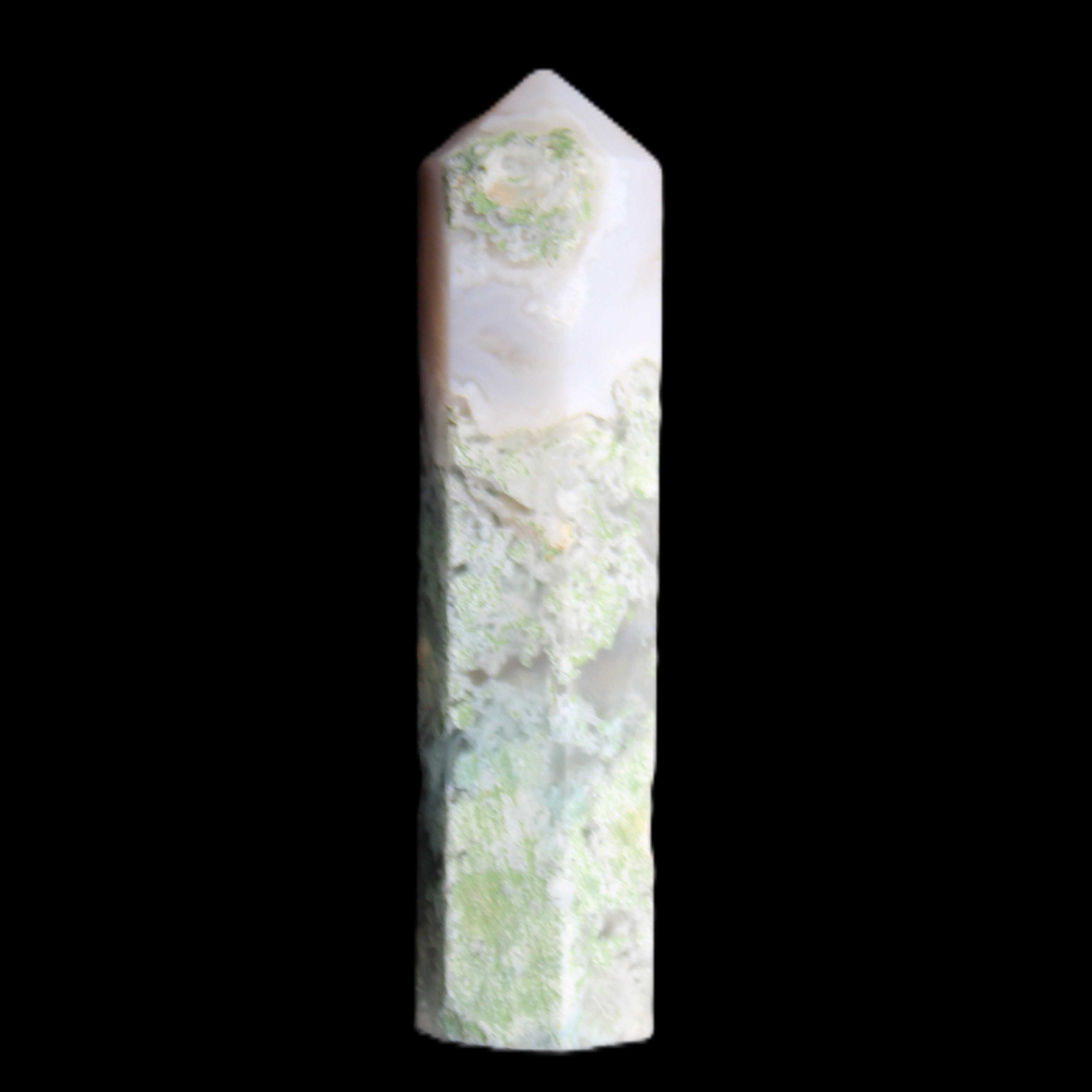 Ocean Moss Agate small wand 38mm 5g in sunlight - Rocks and Things Store