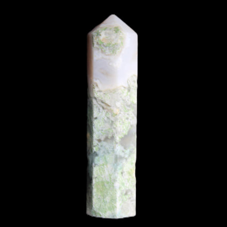 Ocean Moss Agate small wand 38mm 5g in sunlight - Rocks and Things Store