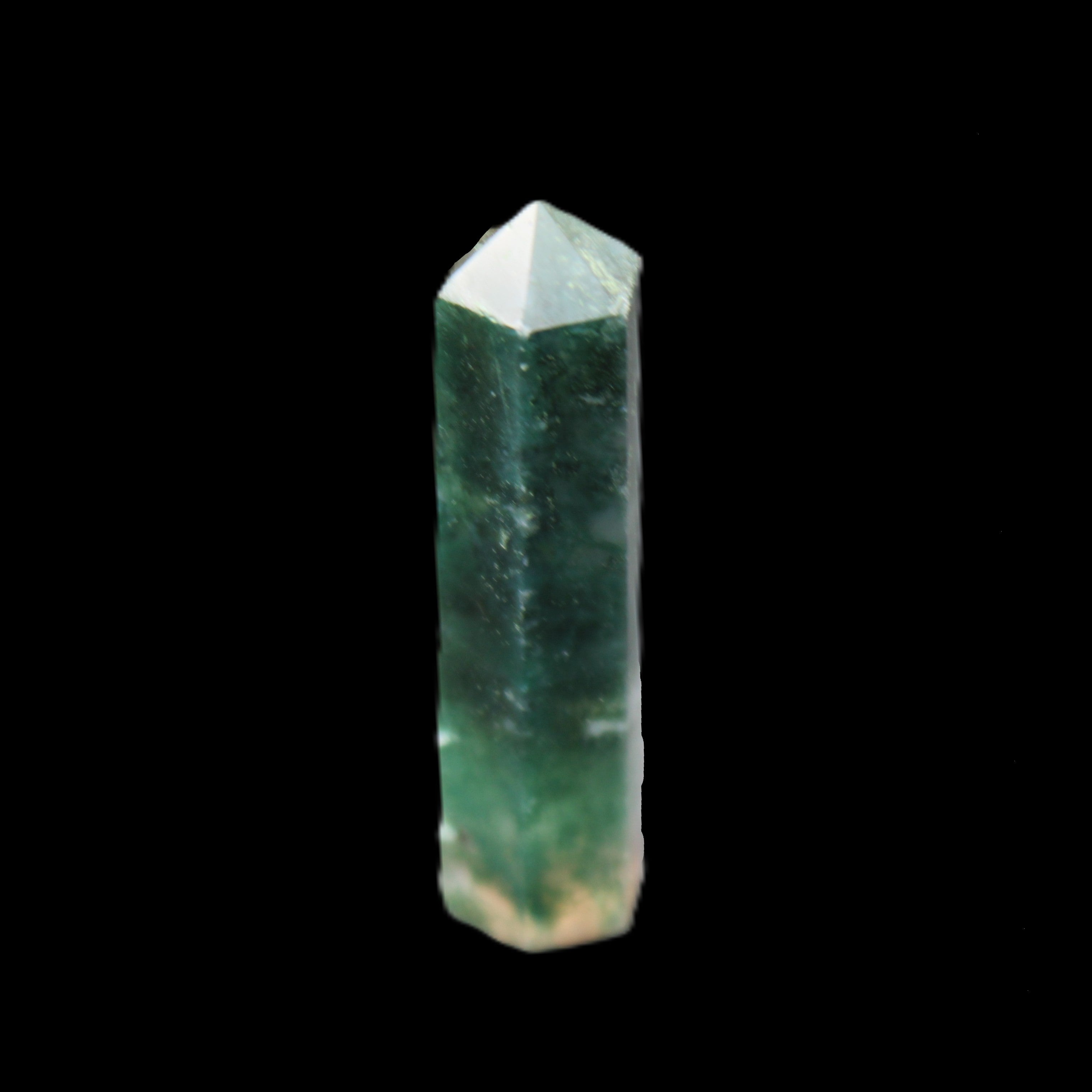 Ocean Moss Agate small wand 38mm 5g in sunlight - Rocks and Things Store