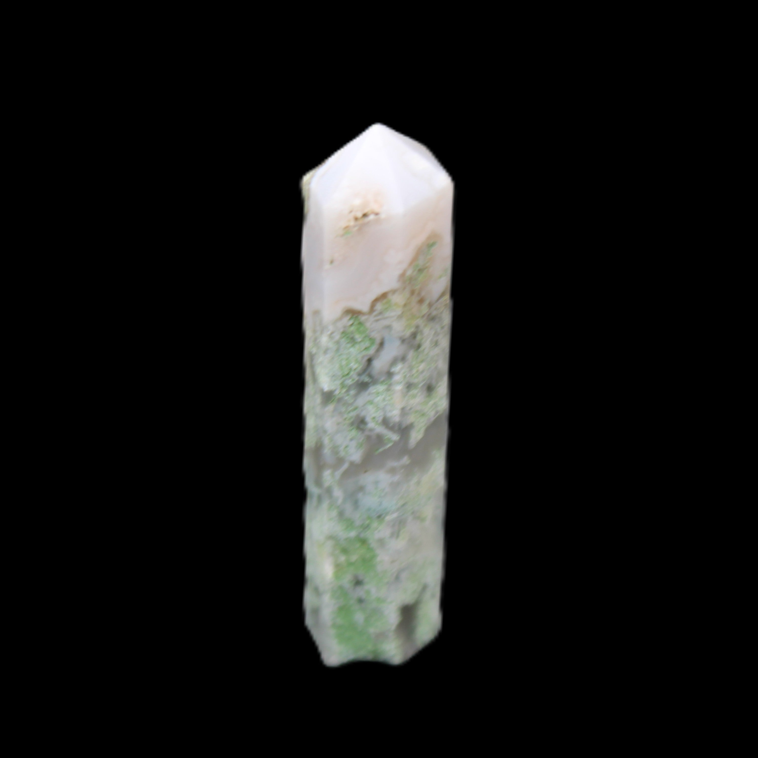 Ocean Moss Agate small wand 38mm 5g in sunlight - Rocks and Things Store