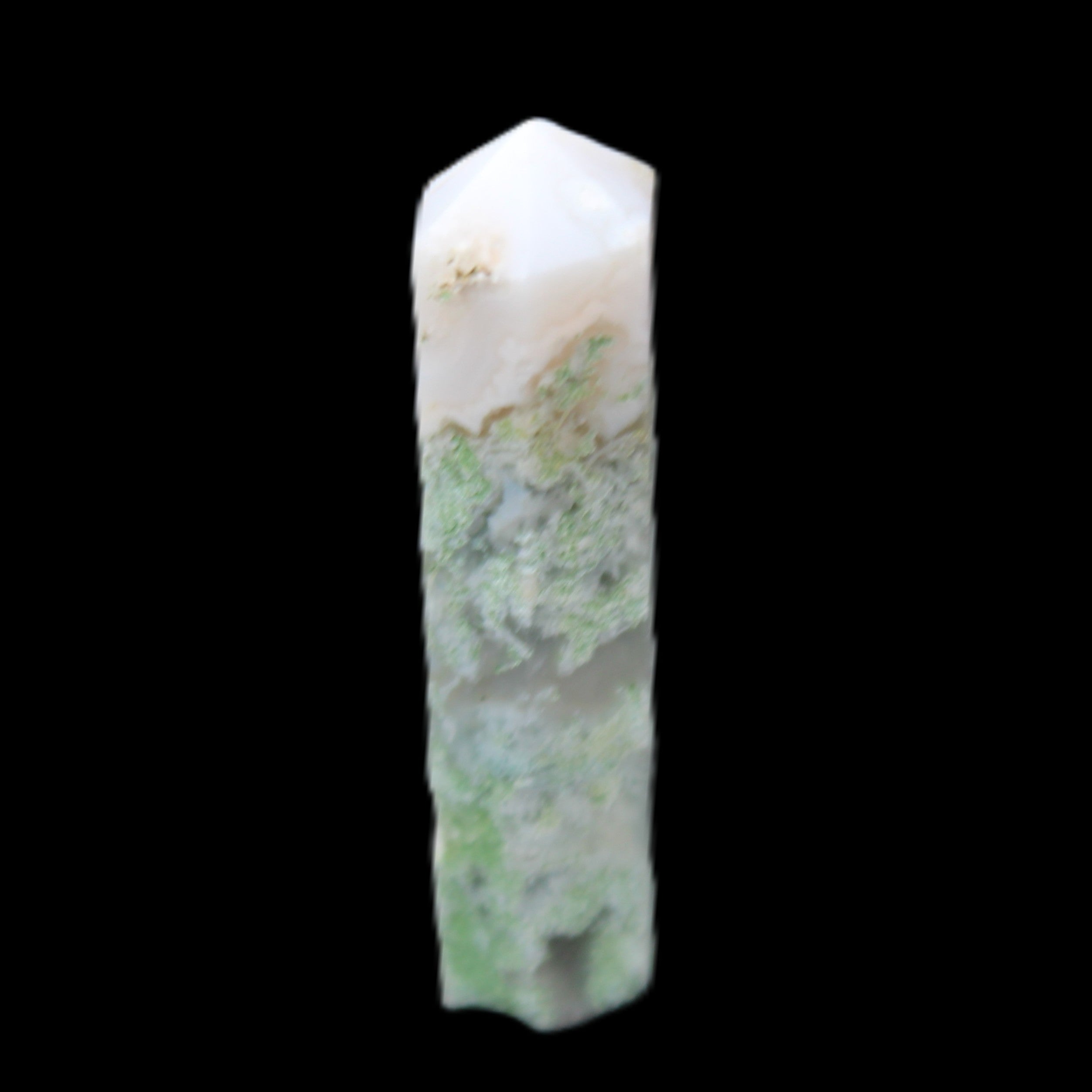 Ocean Moss Agate small wand 38mm 5g in sunlight - Rocks and Things Store