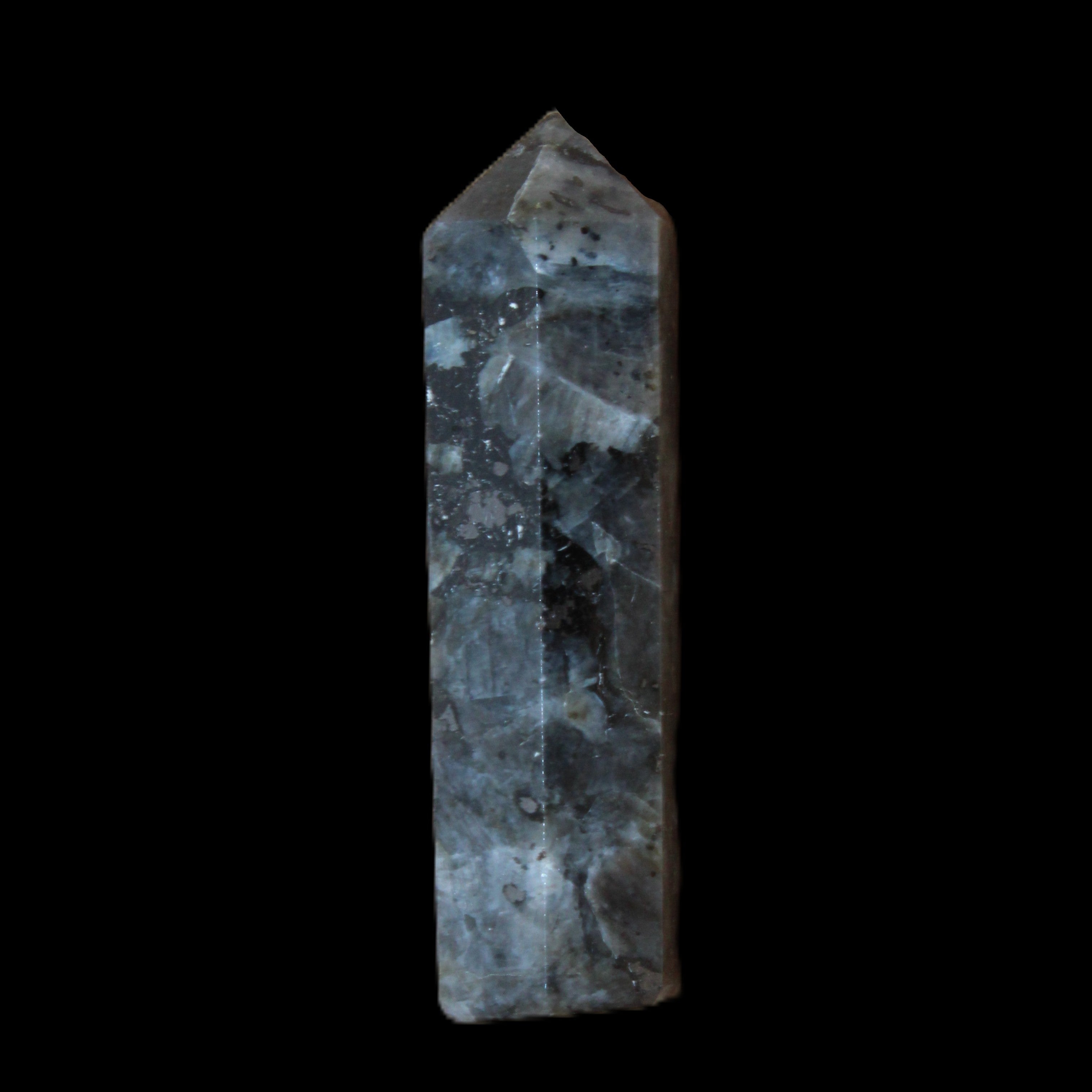 Indigo Gabbro small wand 37mm 8g in sunlight - Rocks and Things Store