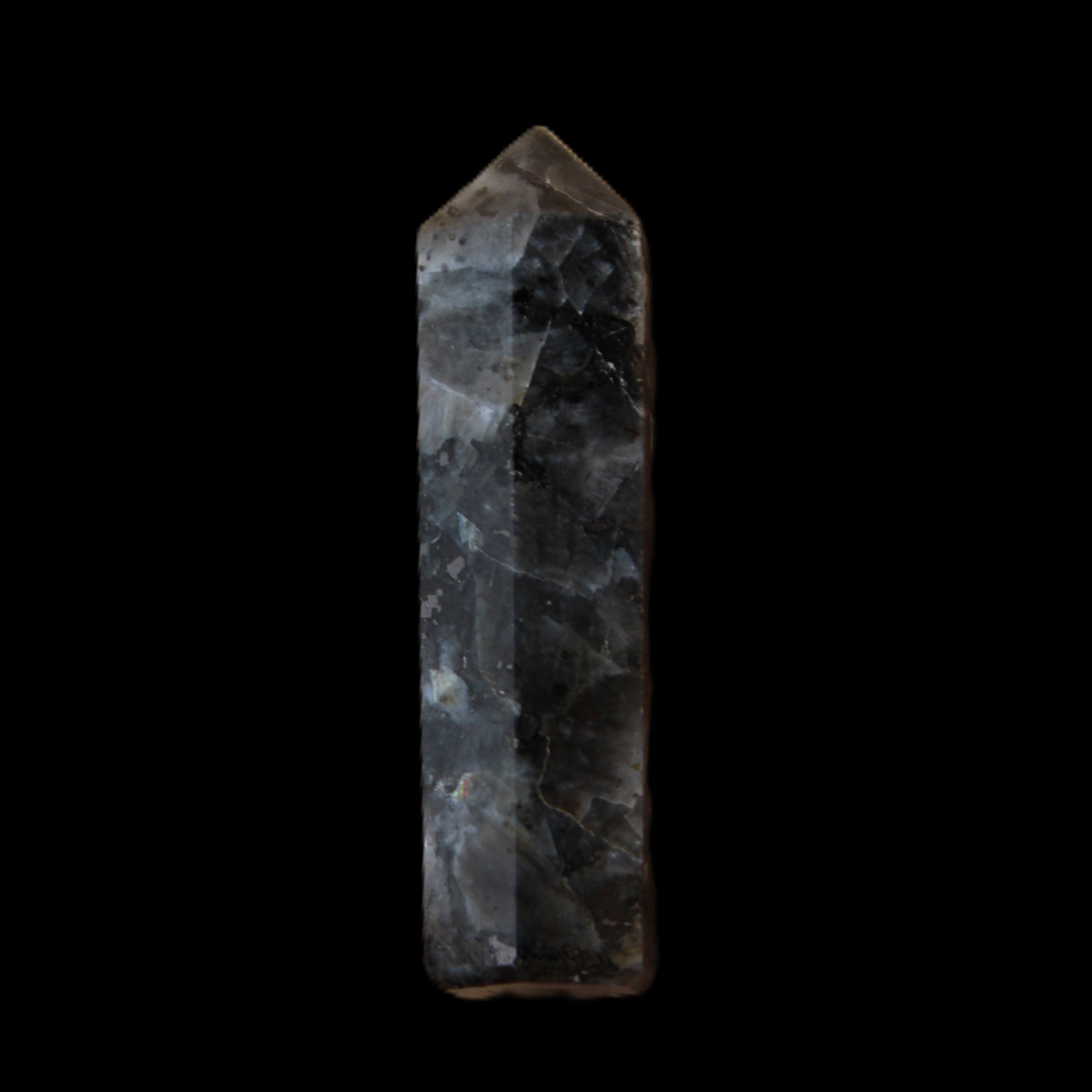 Indigo Gabbro small wand 37mm 8g in sunlight - Rocks and Things Store