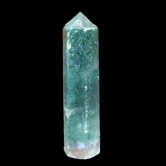 Moss Agate small wand 39mm 6g in sunlight - Rocks and Things Store