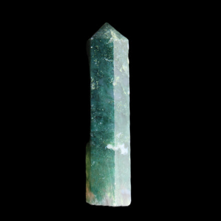 Moss Agate small wand 39mm 6g in sunlight - Rocks and Things Store