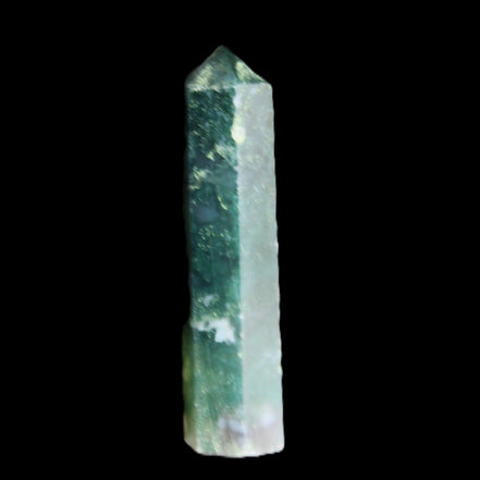 Moss Agate small wand 39mm 6g in sunlight - Rocks and Things Store
