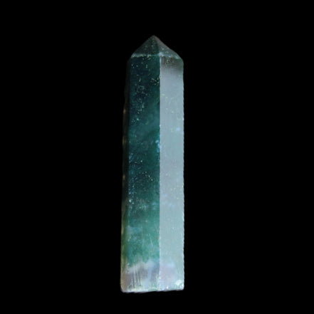 Moss Agate small wand 39mm 6g in sunlight - Rocks and Things Store