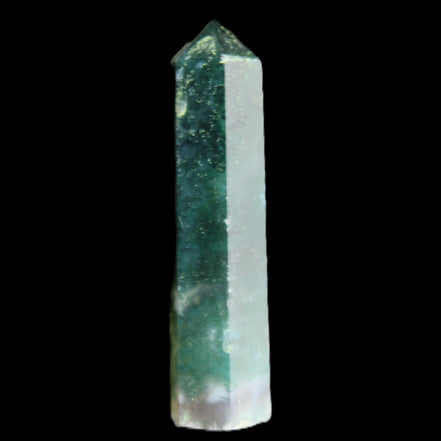 Moss Agate small wand 39mm 6g in sunlight - Rocks and Things Store