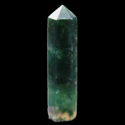 Moss Agate small wand 39mm 6g in sunlight - Rocks and Things Store