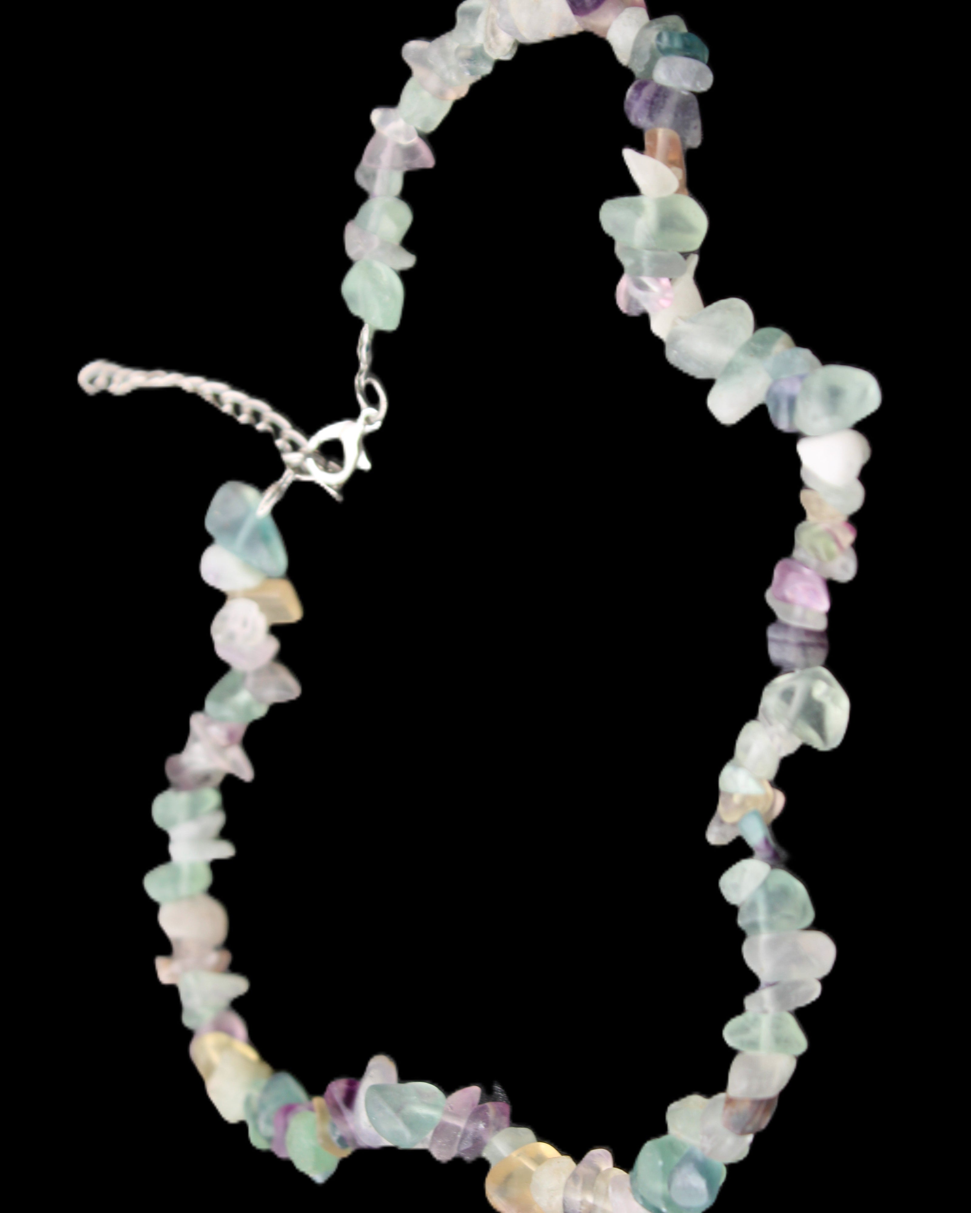 Colourful Fluorite necklace 38mm 35g in sunlight - Rocks and Things Store