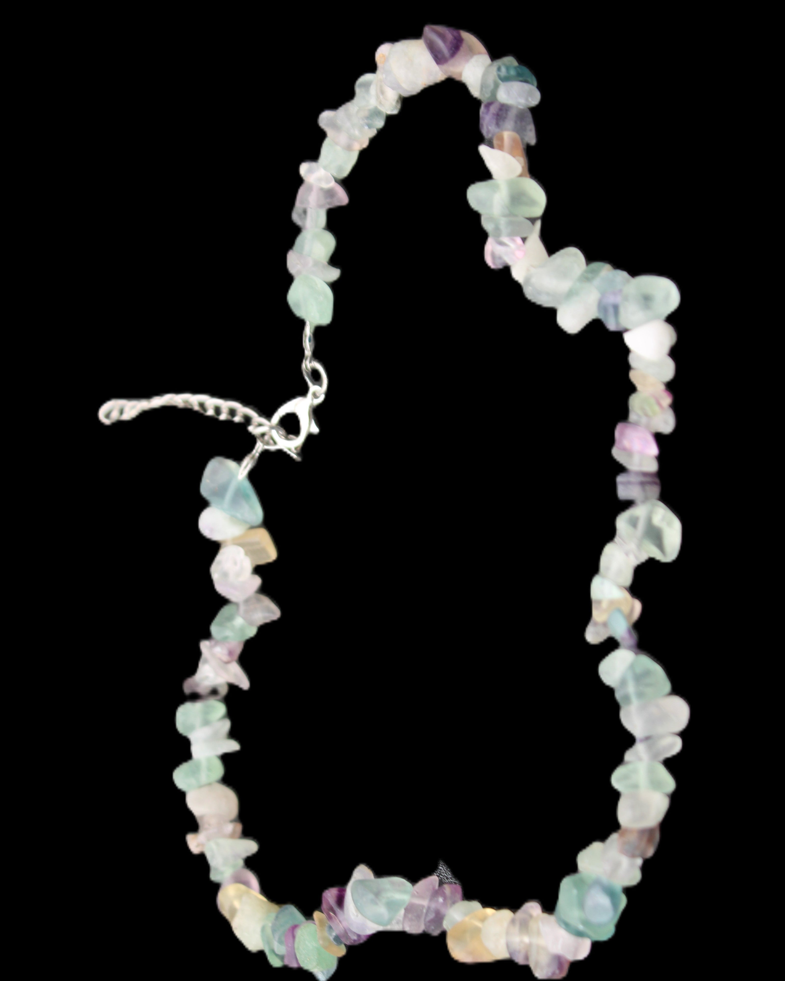 Colourful Fluorite necklace 38mm 35g in sunlight - Rocks and Things Store