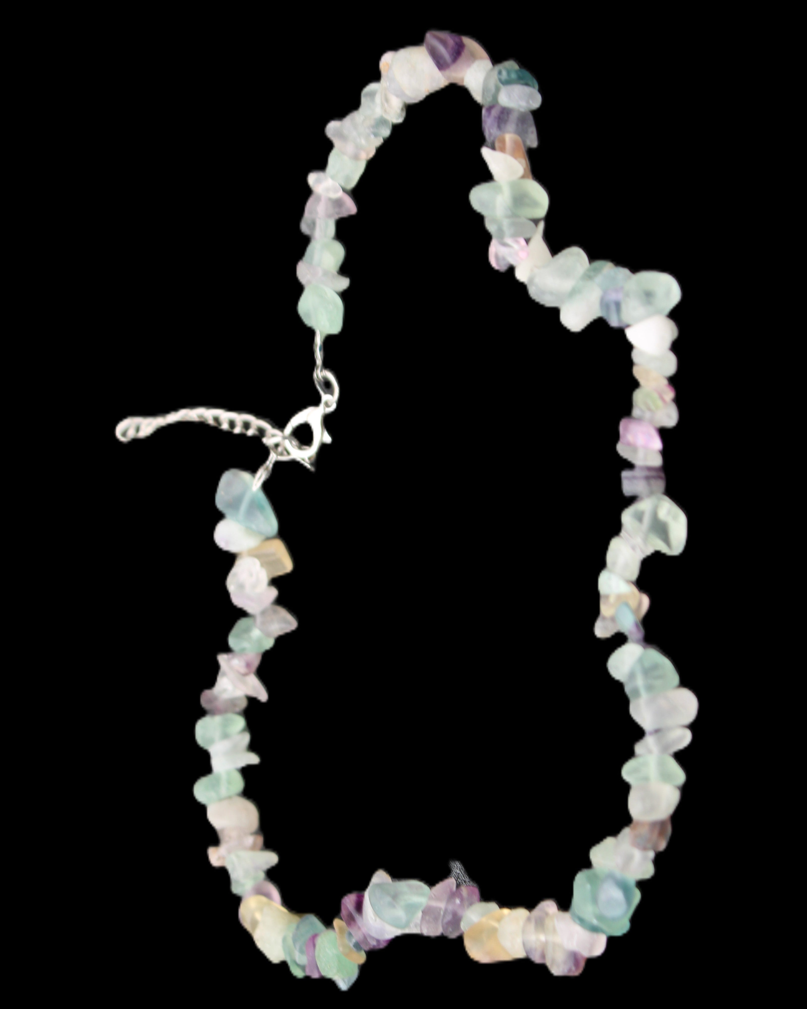 Colourful Fluorite necklace 38mm 35g in sunlight - Rocks and Things Store