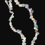 Colourful Fluorite necklace 38mm 35g in sunlight - Rocks and Things Store