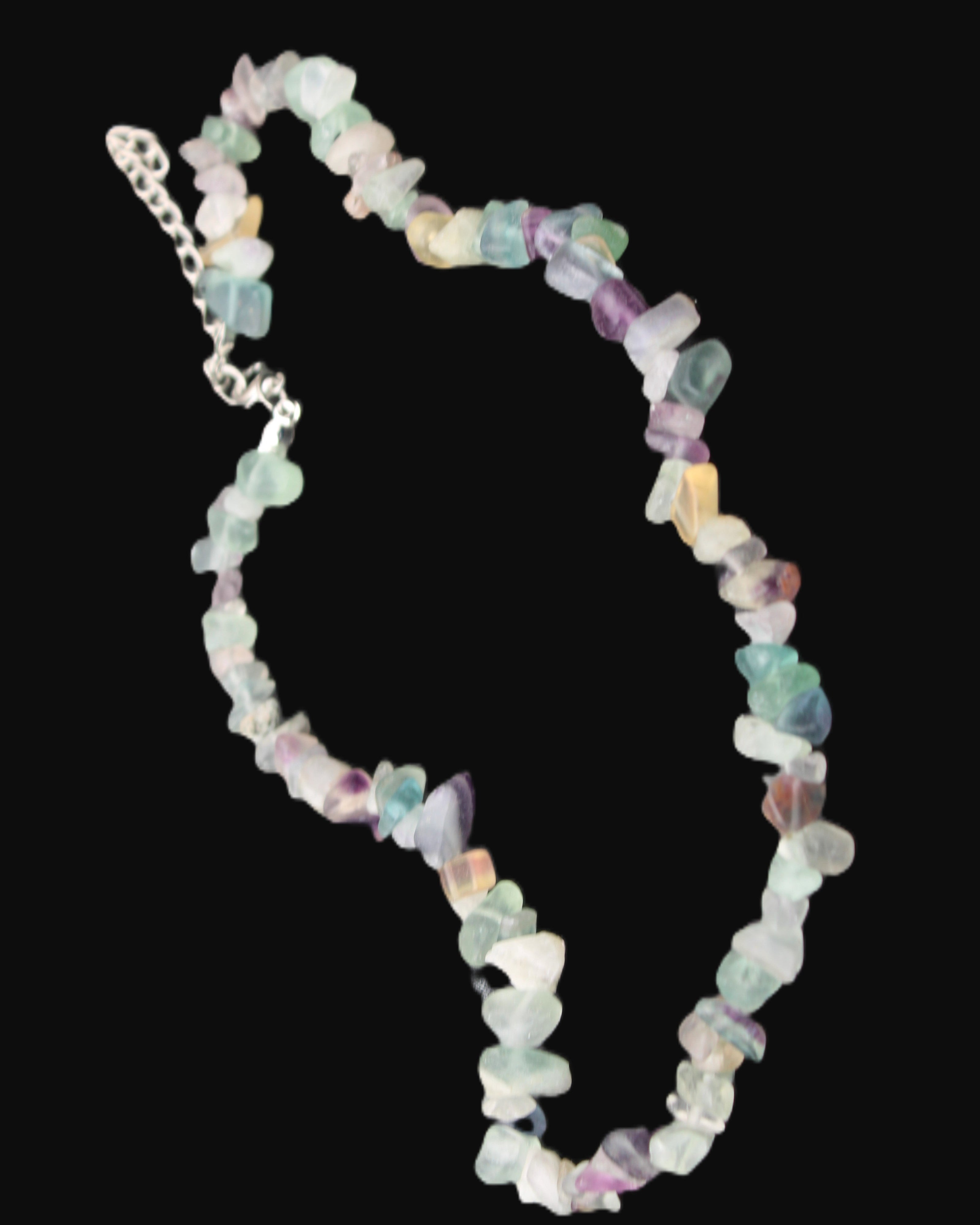 Colourful Fluorite necklace 38mm 35g in sunlight - Rocks and Things Store