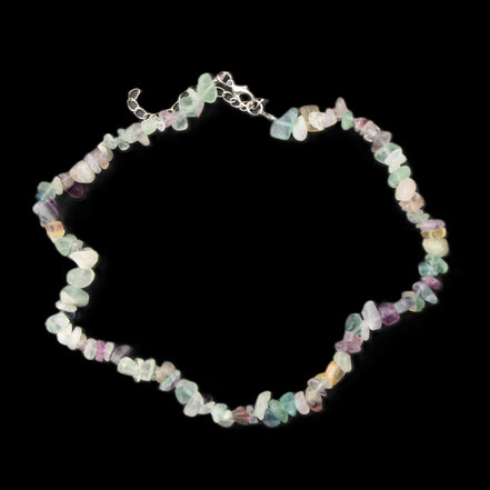 Colourful Fluorite necklace 38mm 35g in sunlight - Rocks and Things Store