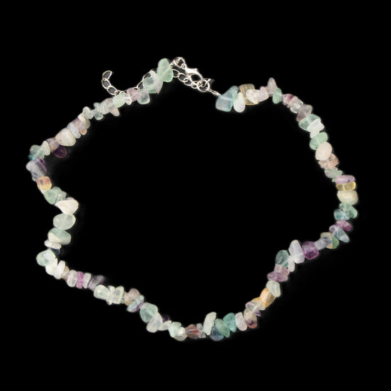 Colourful Fluorite necklace 38mm 35g in sunlight - Rocks and Things Store