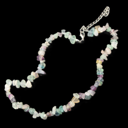 Colourful Fluorite necklace 38mm 35g in sunlight - Rocks and Things Store