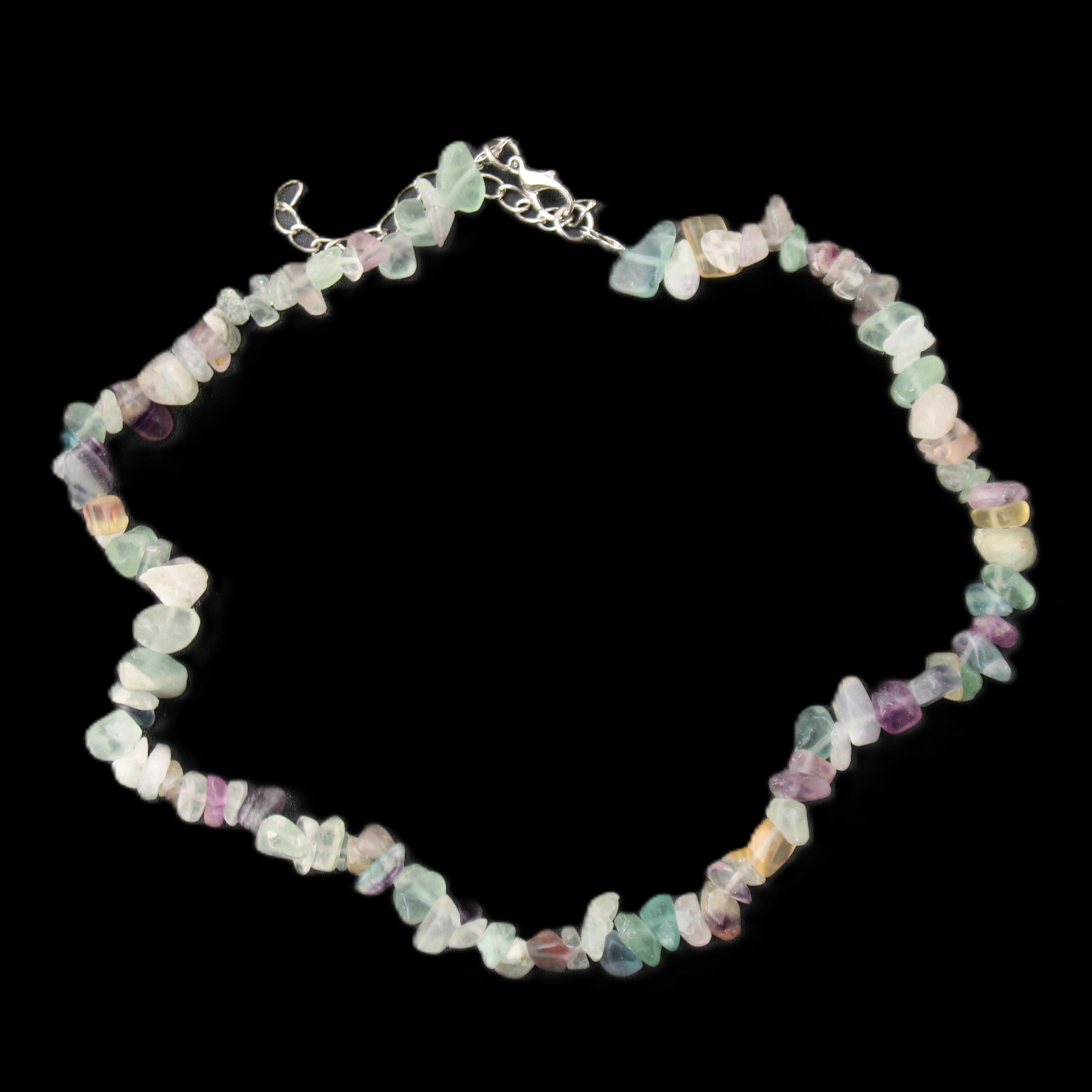 Colourful Fluorite necklace 38mm 35g in sunlight - Rocks and Things Store
