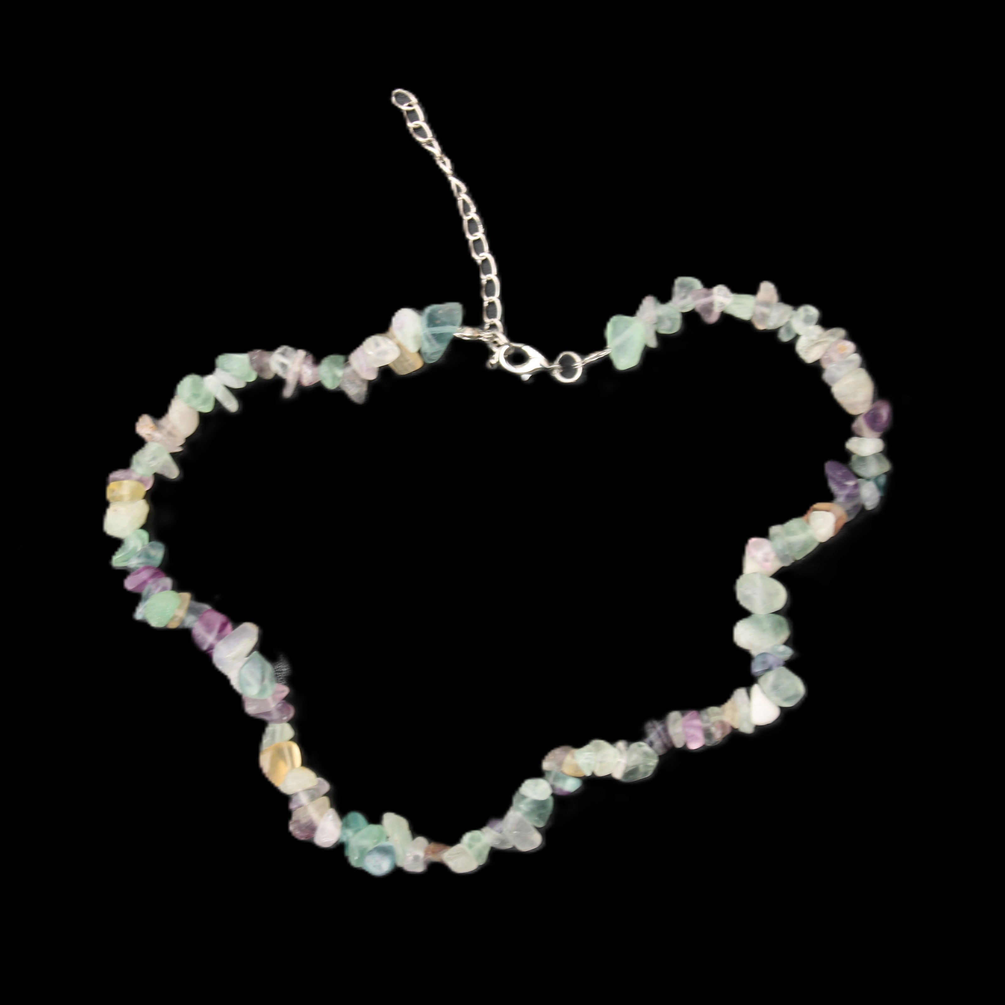 Colourful Fluorite necklace 38mm 35g in sunlight - Rocks and Things Store