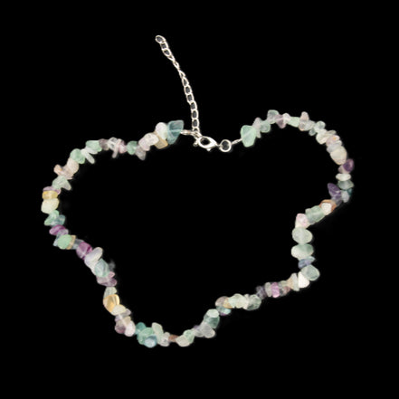 Colourful Fluorite necklace 38mm 35g in sunlight - Rocks and Things Store