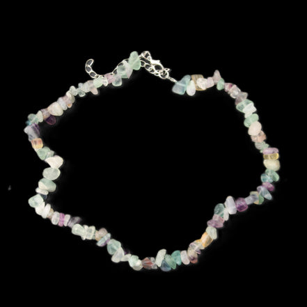 Colourful Fluorite necklace 38mm 35g in sunlight - Rocks and Things Store