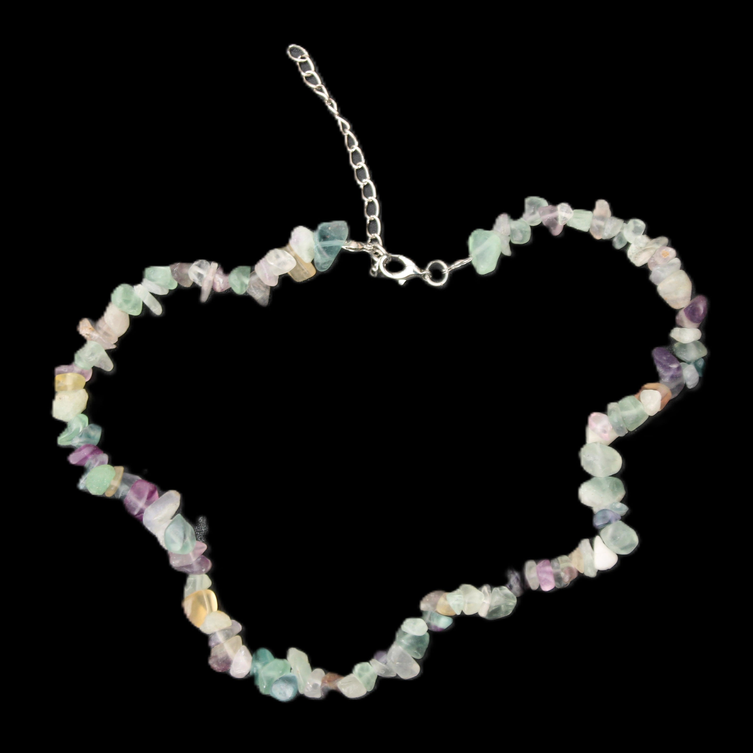 Colourful Fluorite necklace 38mm 35g in sunlight - Rocks and Things Store