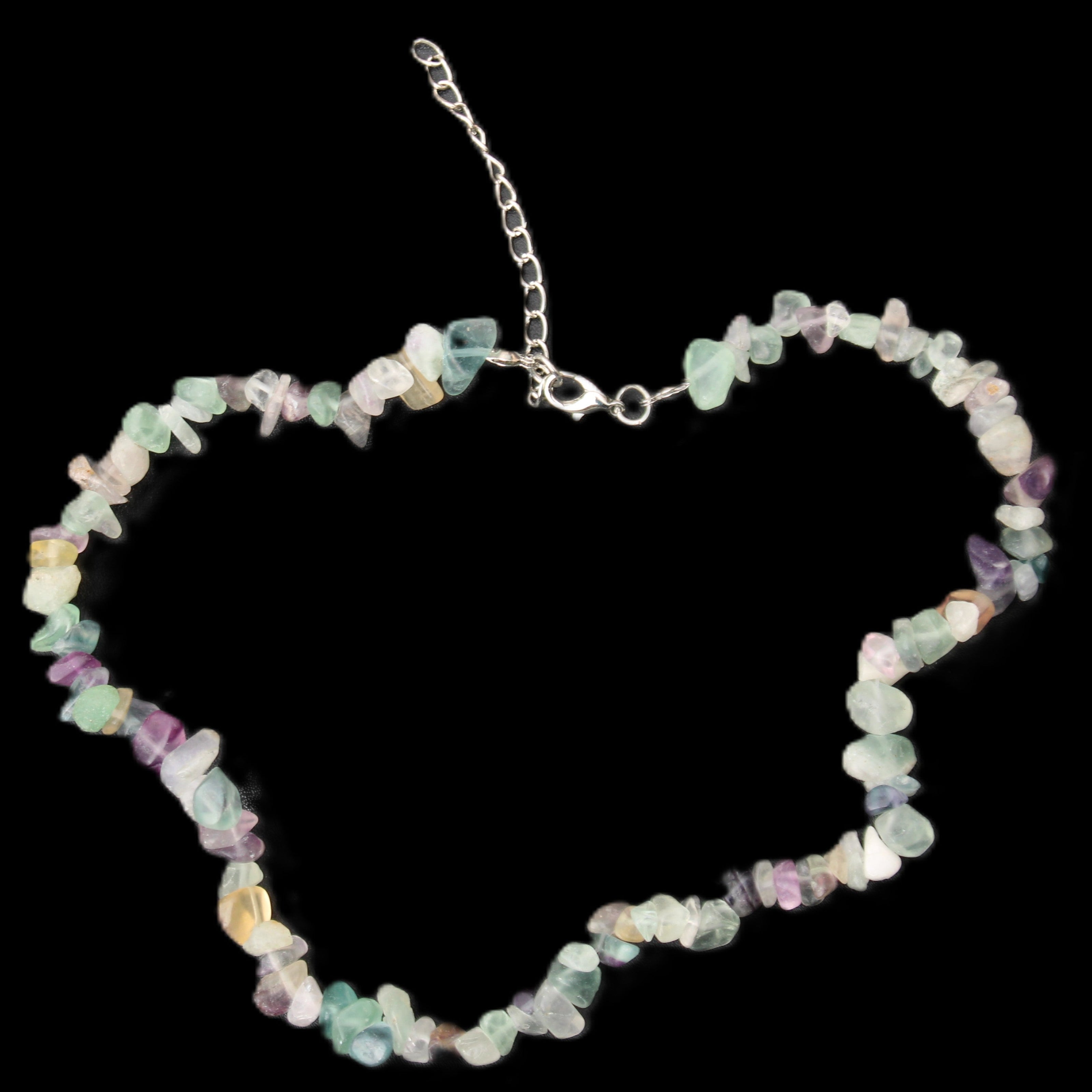 Colourful Fluorite necklace 38mm 35g in sunlight - Rocks and Things Store