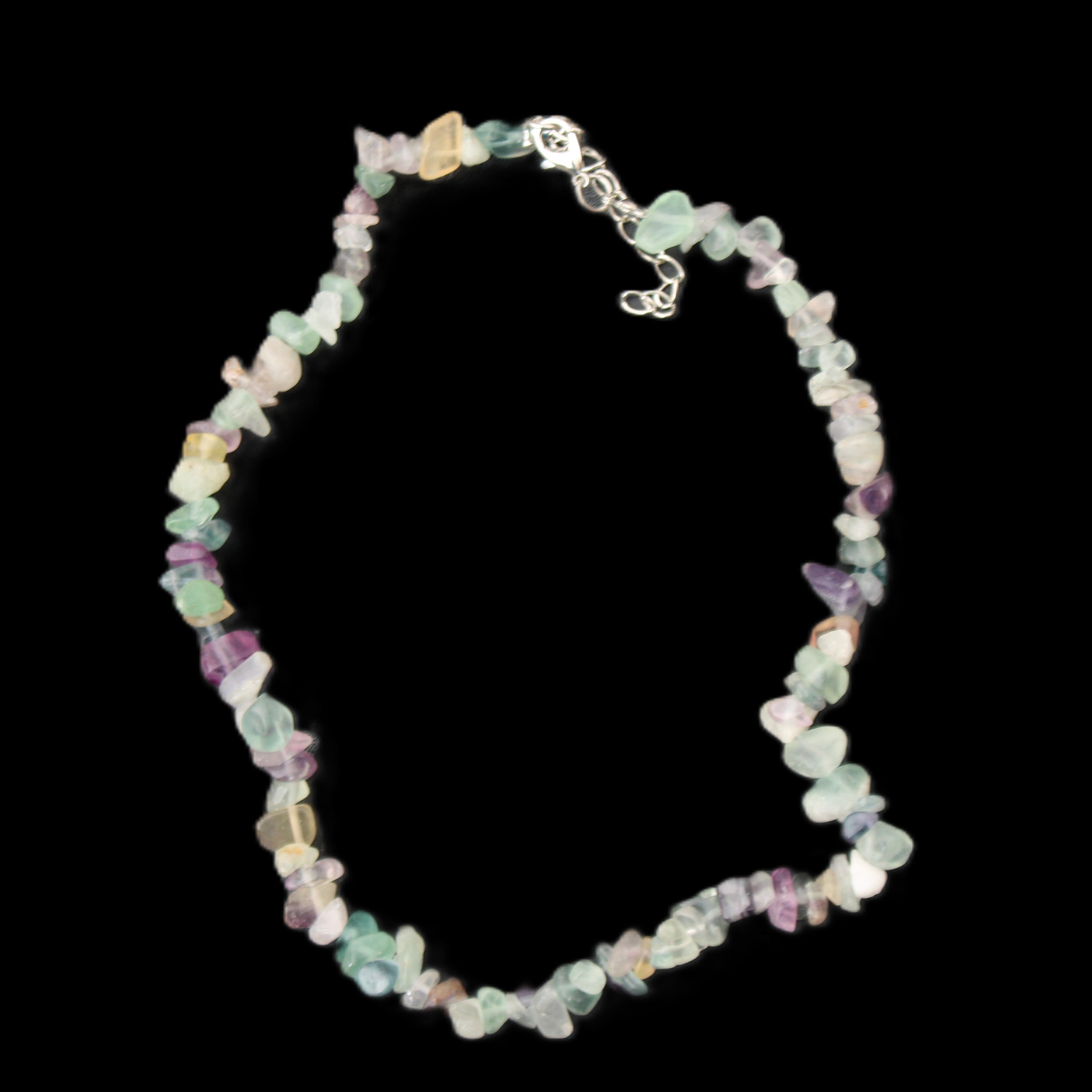 Colourful Fluorite necklace 38mm 35g in sunlight - Rocks and Things Store
