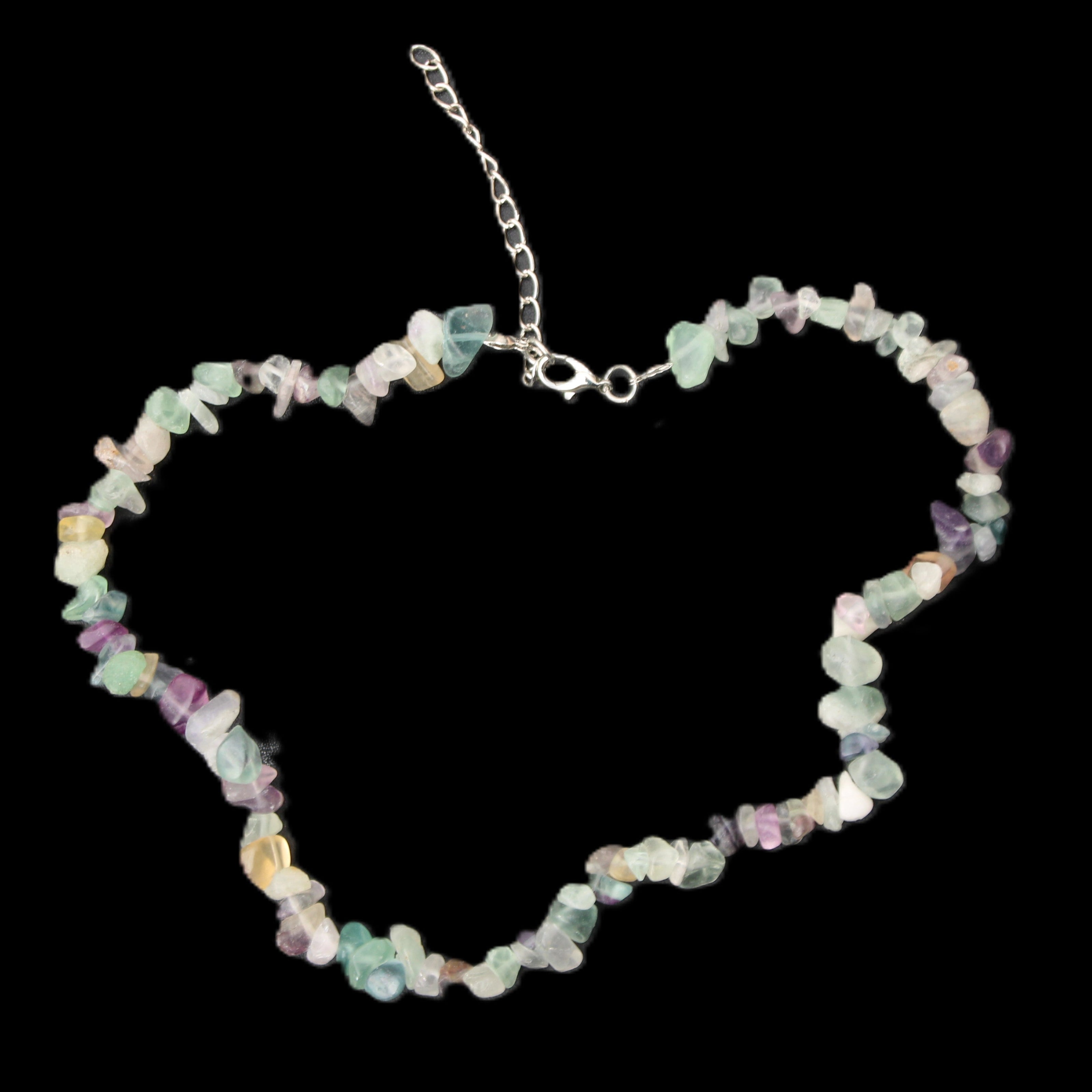Colourful Fluorite necklace 38mm 35g in sunlight - Rocks and Things Store