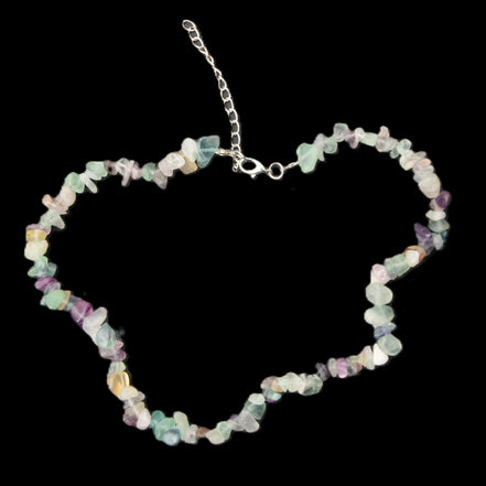 Colourful Fluorite necklace 38mm 35g in sunlight - Rocks and Things Store