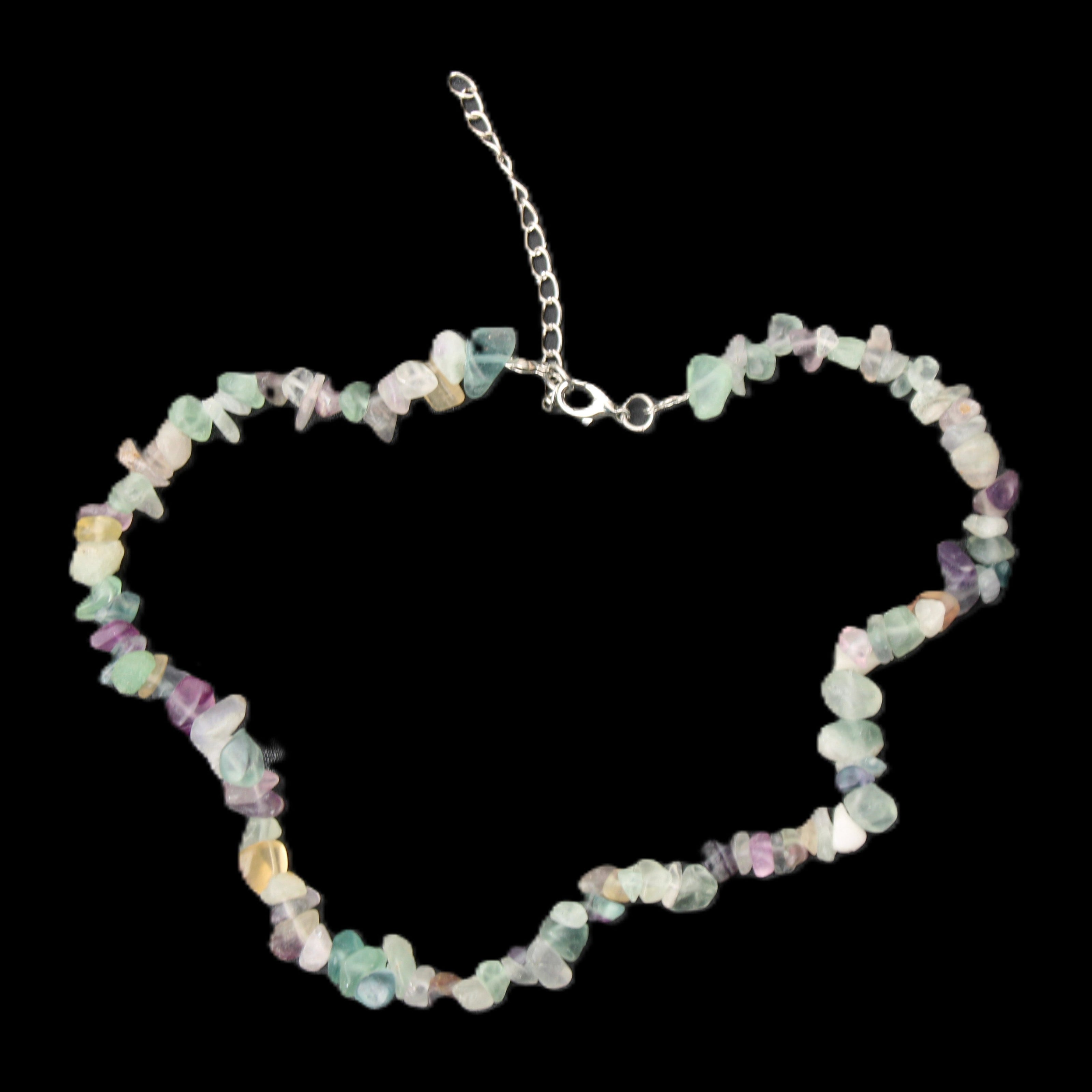 Colourful Fluorite necklace 38mm 35g in sunlight - Rocks and Things Store