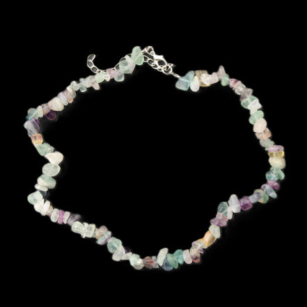 Colourful Fluorite necklace 38mm 35g in sunlight - Rocks and Things Store