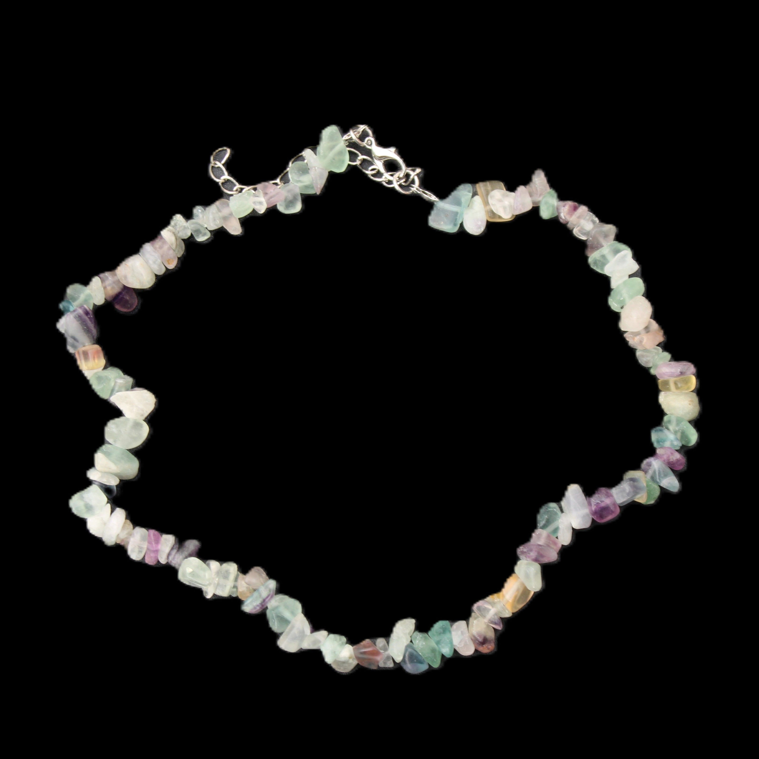 Colourful Fluorite necklace 38mm 35g in sunlight - Rocks and Things Store