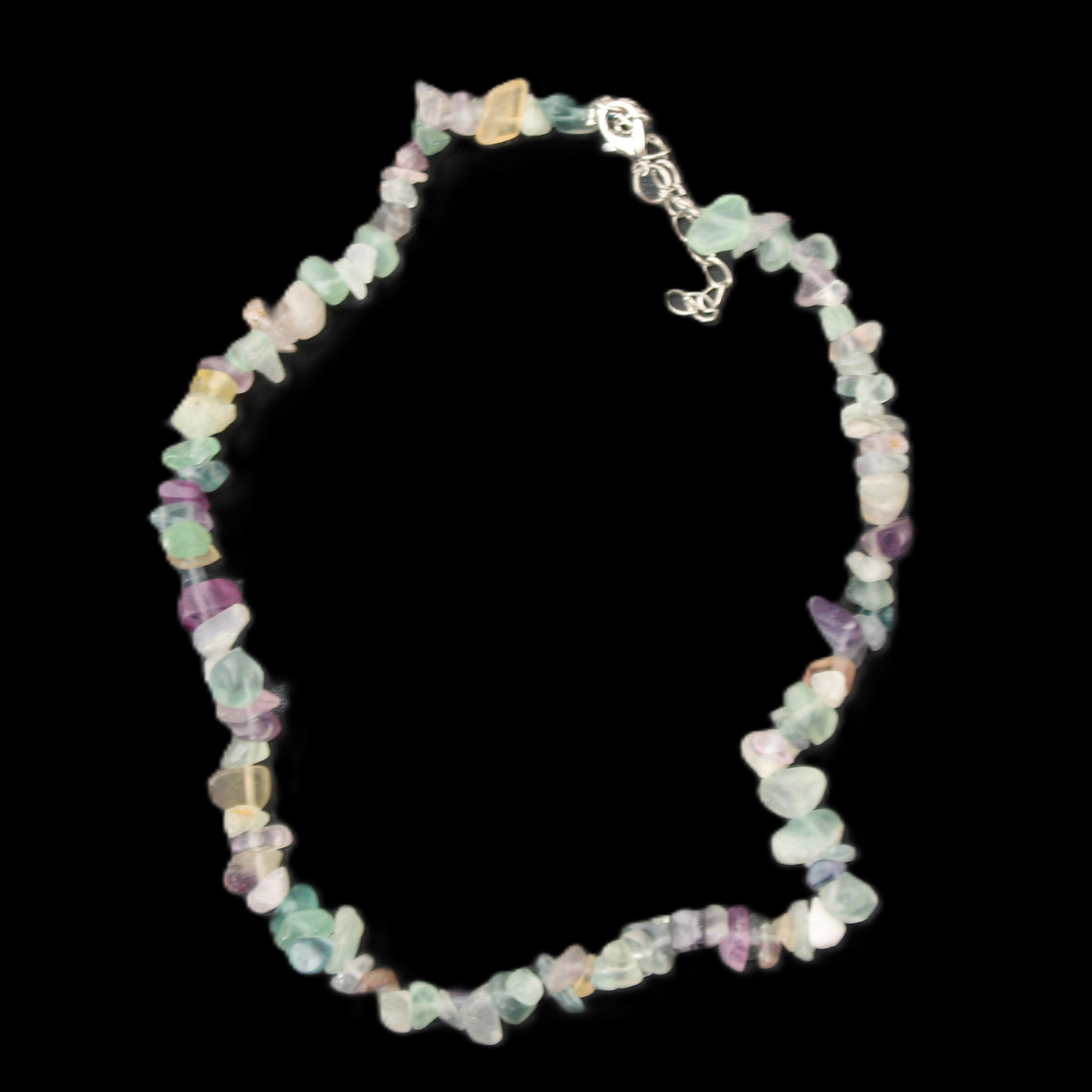 Colourful Fluorite necklace 38mm 35g in sunlight - Rocks and Things Store