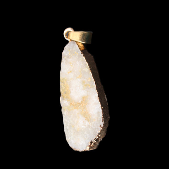 Quartz geode pendant 15-36mm 7g in sunlight - Rocks and Things Store
