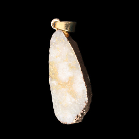 Quartz geode pendant 15-36mm 7g in sunlight - Rocks and Things Store