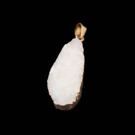 Quartz geode pendant 15-36mm 7g in sunlight - Rocks and Things Store