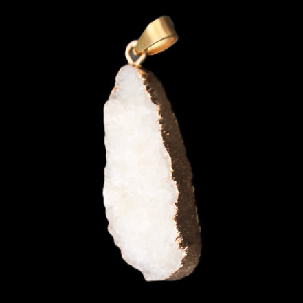 Quartz geode pendant 15-36mm 7g