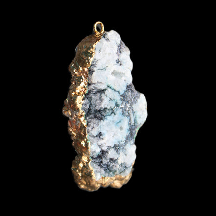Quartz geode pendant 25-46mm 14g