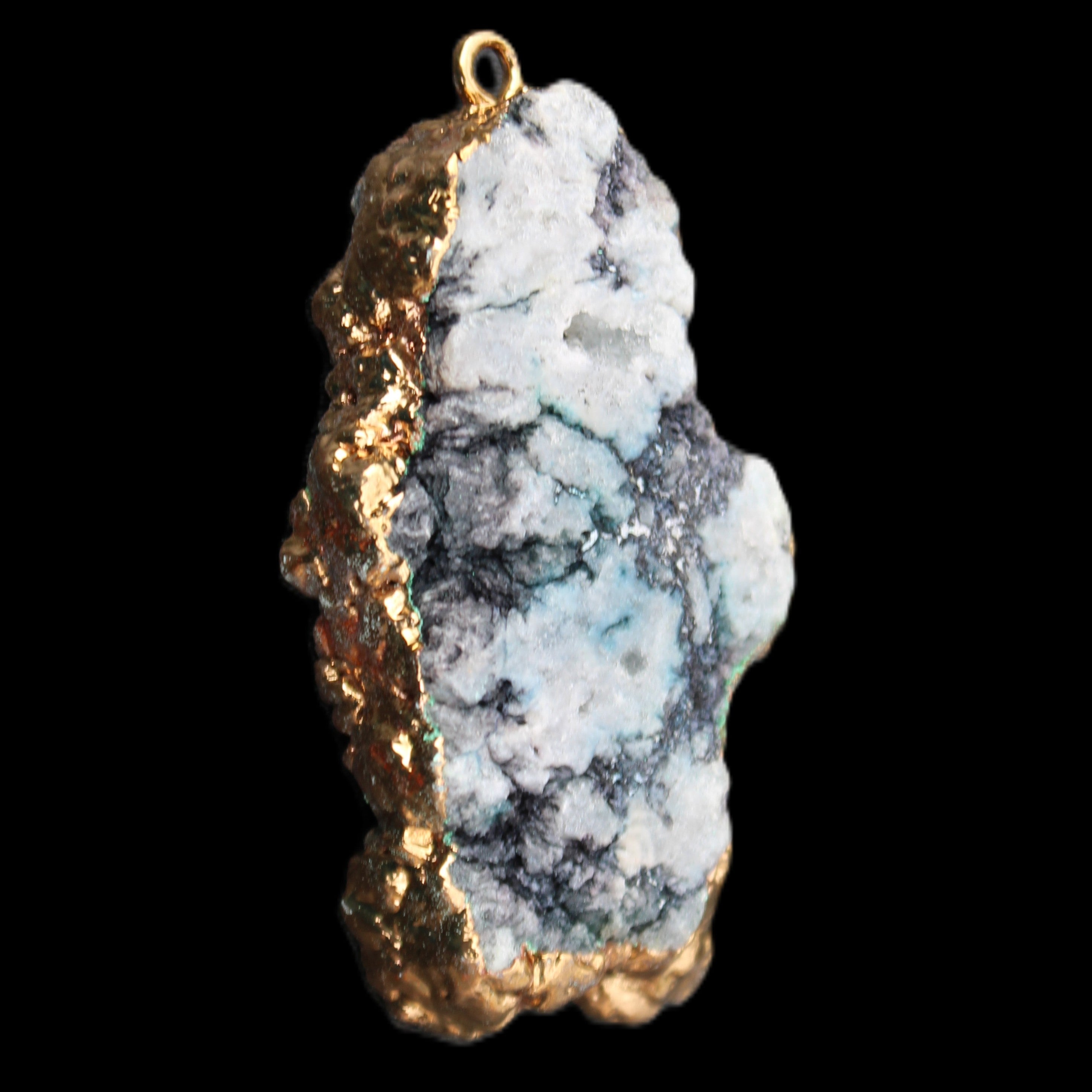 Quartz geode pendant 25-46mm 14g in sunlight - Rocks and Things Store