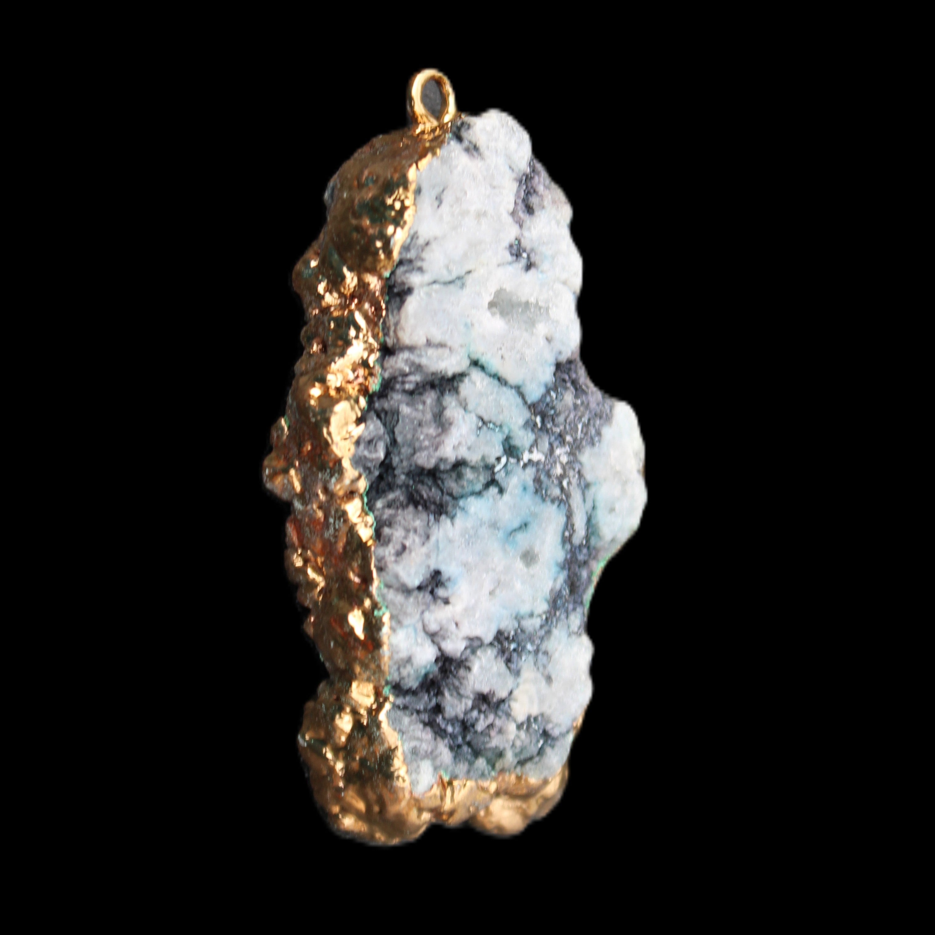 Quartz geode pendant 25-46mm 14g in sunlight - Rocks and Things Store