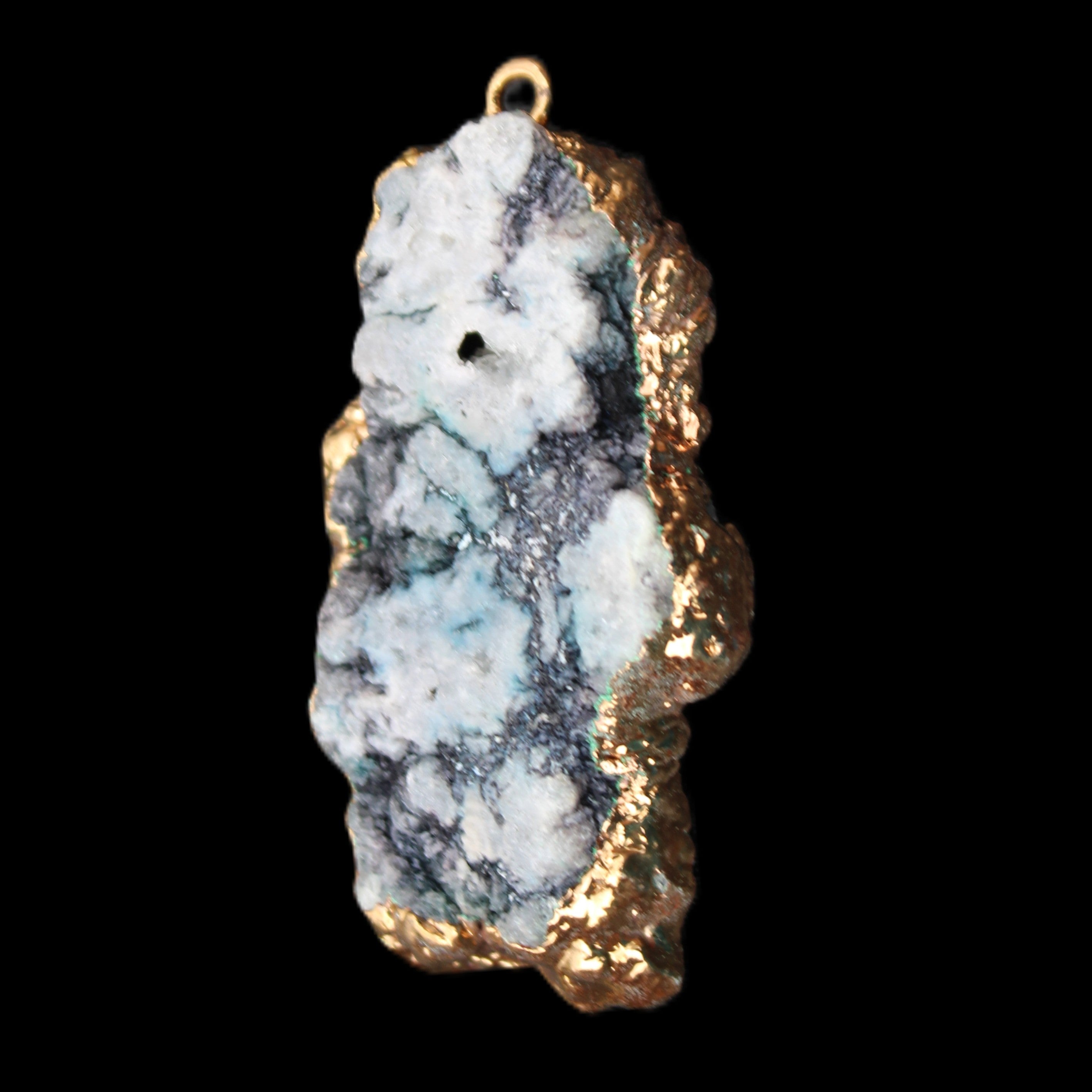 Quartz geode pendant 25-46mm 14g