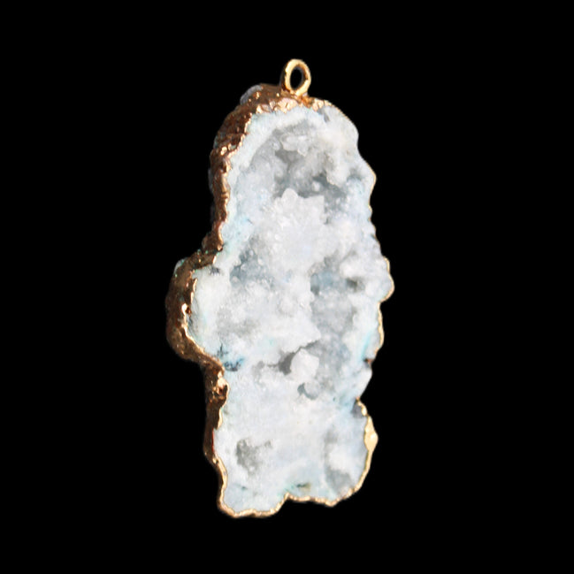 Quartz geode pendant 25-46mm 14g in sunlight - Rocks and Things Store